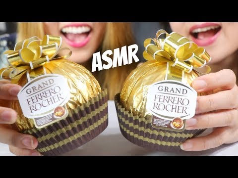 ASMR GIANT FERRERO ROCHER CHOCOLATE *EATING SOUNDS* MUKBANG