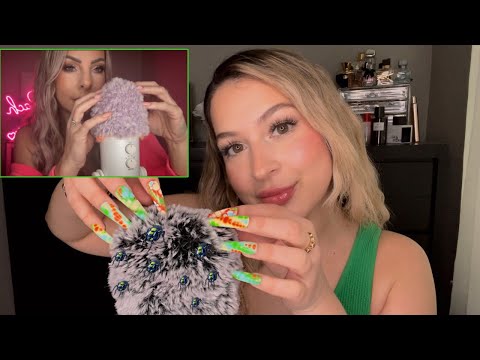 ASMR Relaxing Mic Triggers!🥱💤 Bug Searching, Mouth sounds, Inaudible (ft @RachASMR )💚