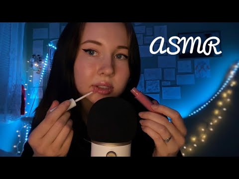 ASMR~Lip Gloss Application with Mouth Sounds and Hand Movements✨