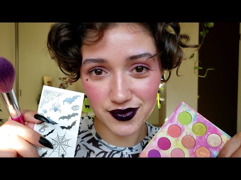 ASMR Sassy Friend Does Your Halloween Makeup ✨ (personal attention, layered sounds, fast talking)