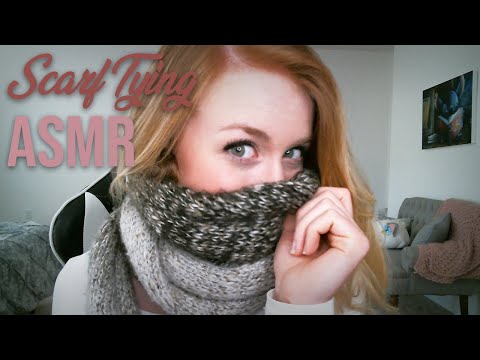 ASMR Scarf Tying | Fabric Sounds and Whispers
