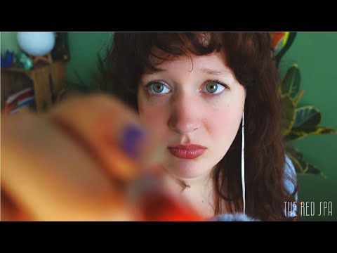 ASMR, painting on your face roleplay ( measuring face, soft spoken and whispers, personal attention)