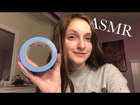 ASMR DUCT TAPE TALKING AND BRUSHING YOUR FACE