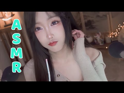 ASMR Close Up ear blowing Ear to Ear