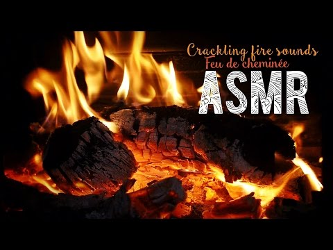 ASMR Français ~ Crackling fire sounds / Feu de cheminée crépitant