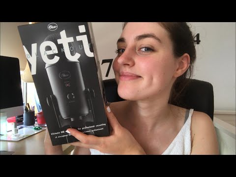 ASMR| Blue Yeti Mic Unboxing| TINGLY Tapping and Crackles