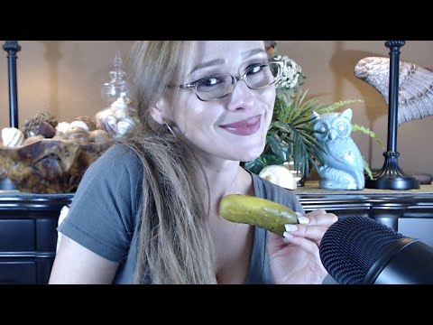 ASMR Pickle Eating with Morrigan / Trying Out New Mic