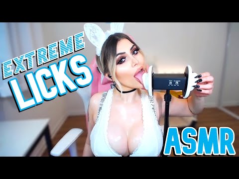 EXTREME EAR LICKING ASMR | Licking and Mouth pleasure sounds in my BUNNY OUTFIT 🤍