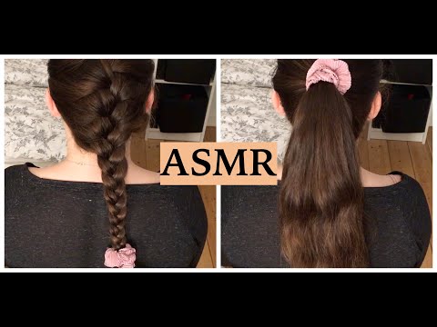 ASMR TINGLY HAIR PLAY (French Braid, Ponytail, Hair Brushing & Spraying Sounds)