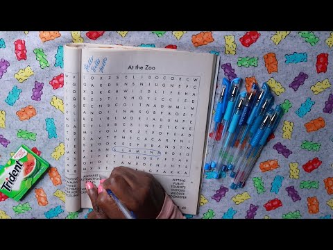 AT THE ZOO WORD SEARCH ASMR CHEWING GUM