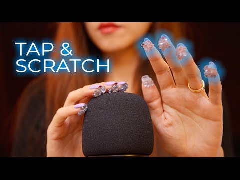 ASMR Gem Covered Fingertips Tapping and Scratching (No Talking)