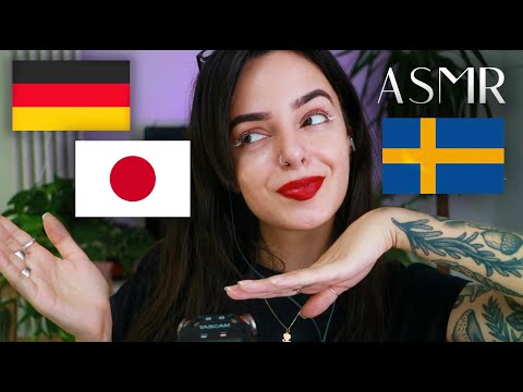 ASMR Trigger Words in German, Japanese & Swedish (Whispered)