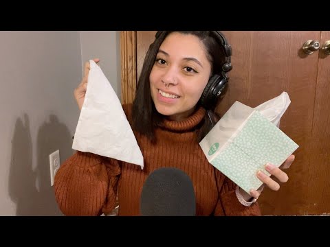 *ASMR* 30+ MIN Tapping, Rubbing, Mic Covering for Tingles, & MORE Tissue/Tissue Box Play