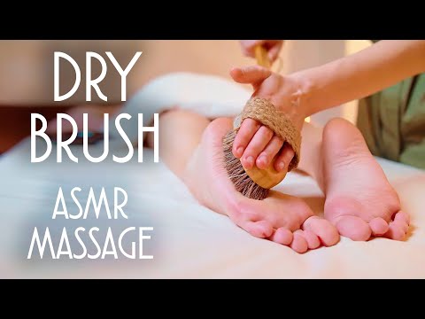 ASMR | MASSAGE | Asmr no talking dry brush relaxing pilling spa massage