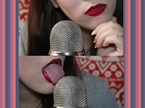 ASMR Mouth Sounds - Mic Licking - Unintelligible Inaudible Whispers