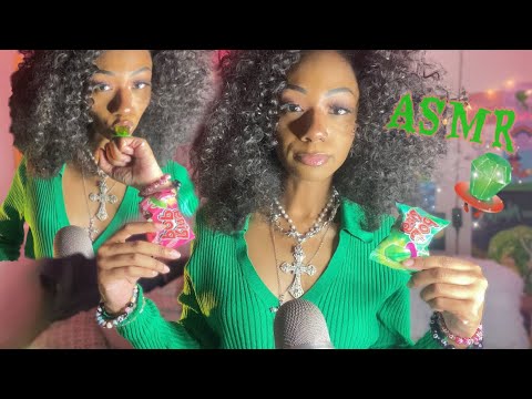 ASMR Watermelon Ring Pop Mouth Sounds 🍉💦