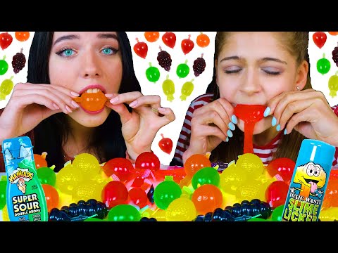 ASMR Tiktok Jelly Fruit Candy Challenge with MOST POPULAR SOUR CANDY