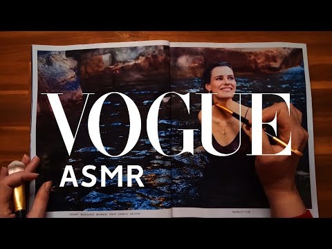 Vogue Magazine Flipping & Brushing ASMR