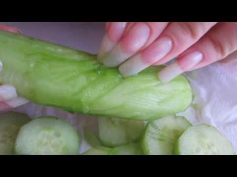 ASMR: scratching a cucumber and test nail-resistance - dani 89 (video 51)
