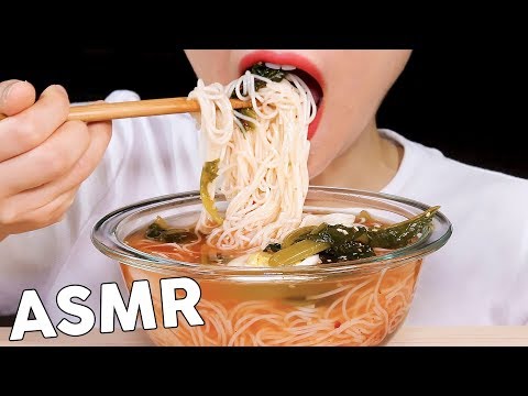 ASMR Yeolmu Guksu (Cold Kimchi Noodle Soup) 열무국수 먹방 *Big Bites*