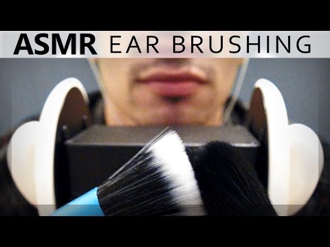 ASMR Ear and Camera Brushing Cleaning Binaural Session