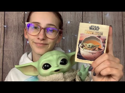 ASMR// Playing Cards with the Girl obsessed with baby yoda// tapping+ soft spoken+ roleplay