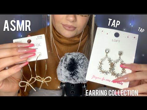 ASMR | Tapping on my earring collection ✨