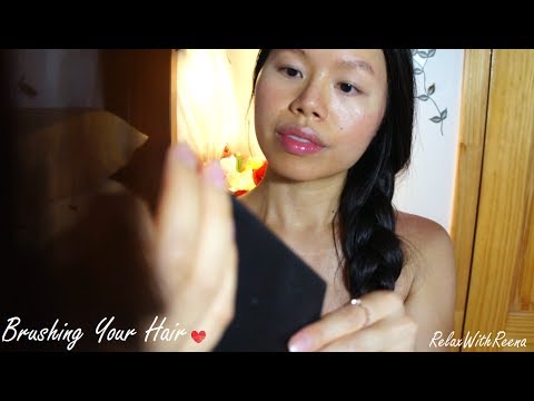 ASMR Brushing Your Hair + Whispering Positive Affirmations/ Reassurance to FEEL GOOD ABOUT YOURSELF!