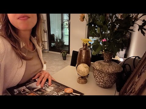 ASMR PAGE TURNING SQUEEZING FINGER LICKING CHEWING GUM GLOSSY MAGAZINE PAPER