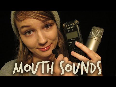 ASMR Tingly Mouth Sounds & Unintelligible Whispering (Hi-Fi to Lo-Fi)
