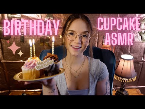 ASMR | Eating Luxury Cupcakes | It's My Birthday! (Whispered)
