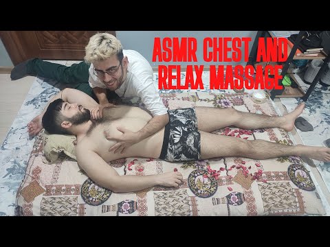 ASMR LEGENDARY RELAXING MASSAGE ON THE FLOOR BED-Asmr chest,leg,foot,arm,back,massage