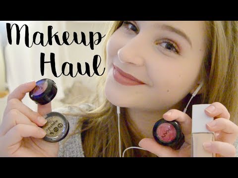 ASMR Makeup Haul || Swatching, Tapping, Whispering