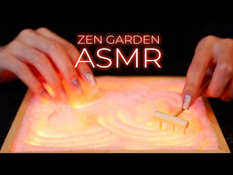 ASMR Relaxing Pink Salt Zen Garden Triggers (No Talking)