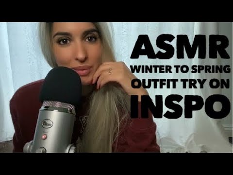 ASMR Outfit Inspo - Clothes & Shoes - Try On Show & Tell - Winter to Spring (Whispered) ❄️☃️🌲🌻🌸🌷