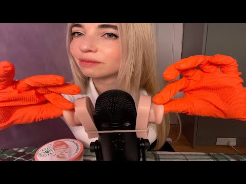 ASMR Ear Attention with Lotion Massage and Gloves( no talking)