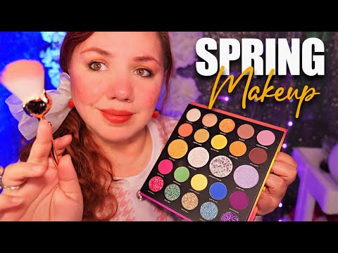 ASMR 🌸 Spring MAKEUP Makeover 🌸 Autism Friendly LIMITED EYE CONTACT