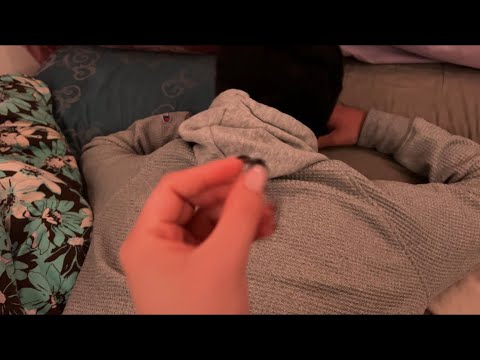 ASMR back scratches on little brothers