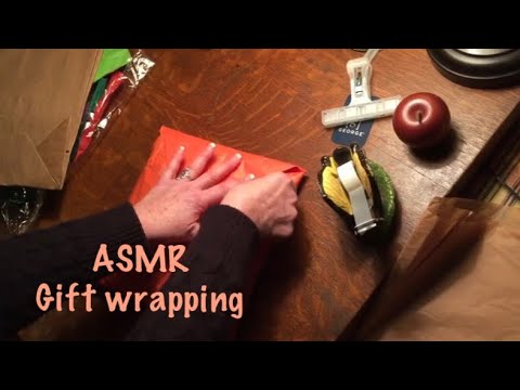 ASMR Gift wrapping Birthday (No talking) paper crinkles