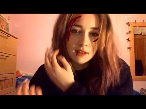 ☠ASMR HALLOWEEN FACEPAINTING+POPPING CANDY☠