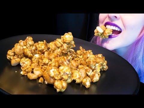 ASMR: Crunchy Macadamia Caramel Popcorn | Extreme Crunch ~ Relaxing Eating Sounds [No Talking|V] 😻