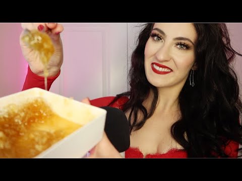ASMR Eating Raw Honeycomb and Gum Chewing - INTENSE Mouth Sounds + Eating Sounds