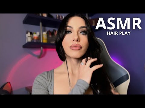 ASMR - HAIR BRUSHING & HAIR PLAY (mi pettino lentamente e tocco i capelli in modo rilassante)