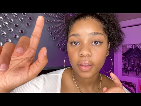 ASMR- Trigger Words + Wet Mouth Sounds 😴💓 (HAND MOVEMENTS & INAUDIBLE WHISPERING) ✨