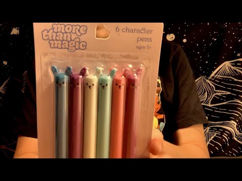 Kitty Kat Pens ASMR: Pen Sounds, Hand Movements, & Tapping🐱