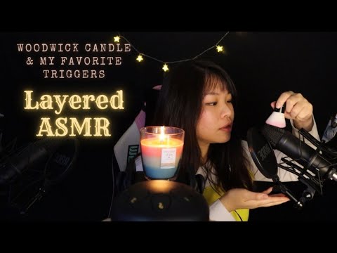 Woodwick Candle and My Favorite Triggers Layered ASMR