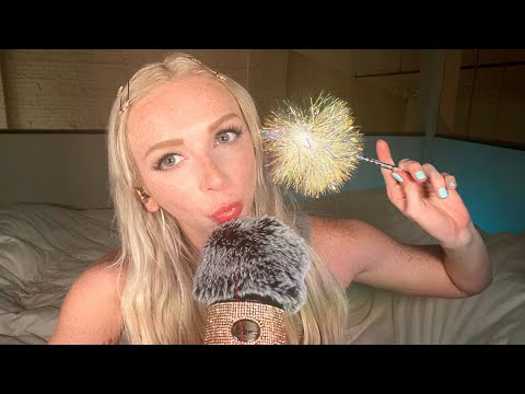 ASMR Personal Attention Sparkly Triggers Face Touching And Tapping ✨ Ft My Mini Pomeranian Louis V