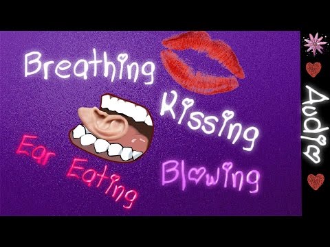 [ASMR] Binaural Intense Pure Breathing, Ear Eating Mouth Sounds, Blowing, Kissing, (Audio)