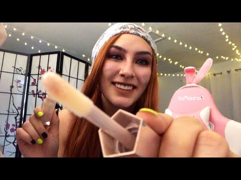 ASMR / ONE MINUTE MAKEUP APPLICATION (TEACHER IS GONE!) fast and aggressive mouth sounds 👅