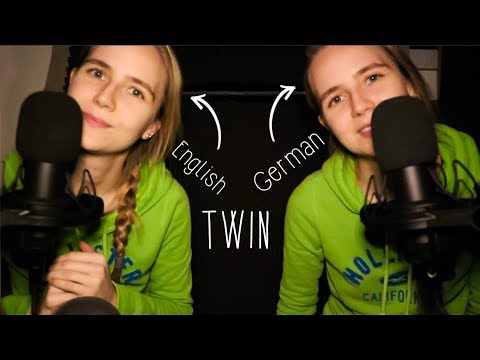 ASMR Twins: English in One Ear - German in the Other | Layered Whispers
